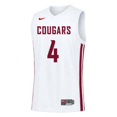 Men #4 Viont'e Daniels Washington State Cougars College Basketball Jerseys Sale-White - Click Image to Close
